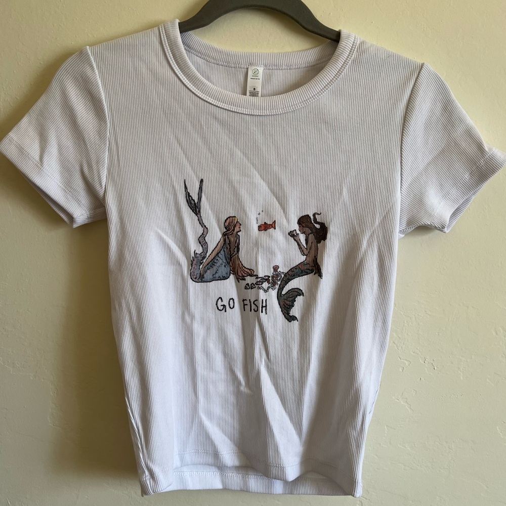 Ascolour Organic Rib Graphic Tee Size Small